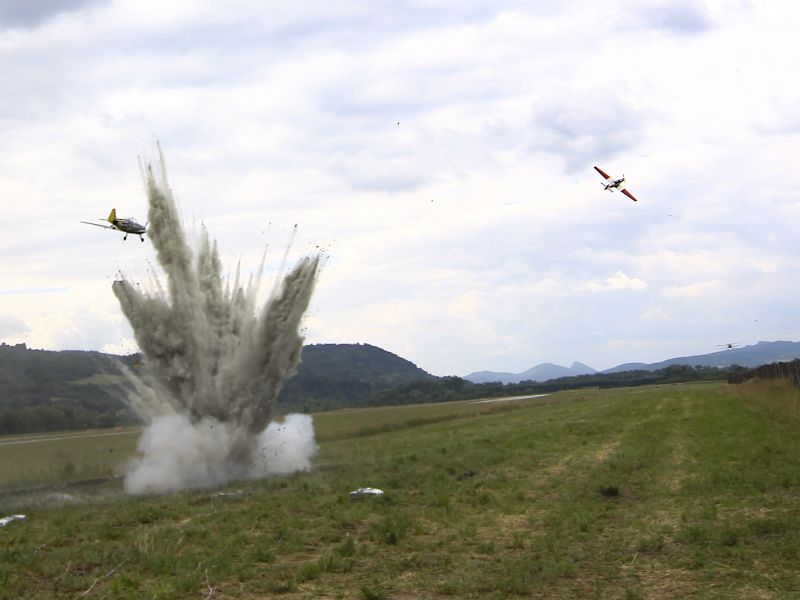 Výbuch pre Retro Sky Team, letisko Žilina